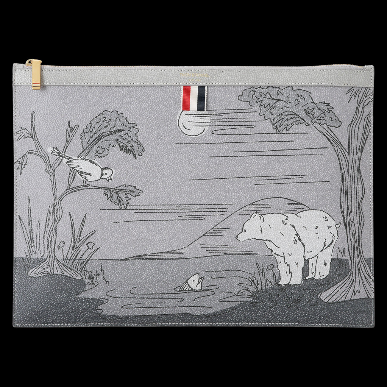 THOM BROWNE(USED)톰브라운 스토리 씬 클러치